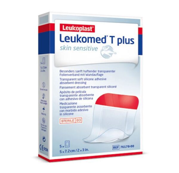 Eilandpleister Leukomed T Plus Skin Sensitive 5x7,2cm