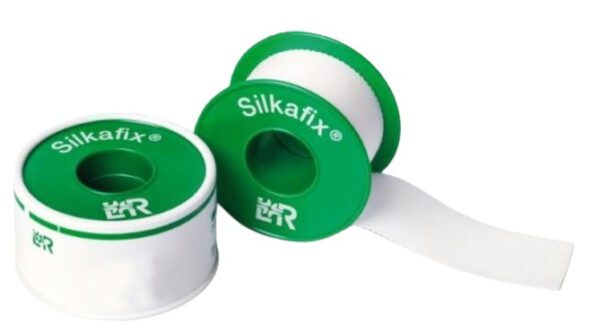 Fixatiepleister Silkafix met klemring 5mx5cm