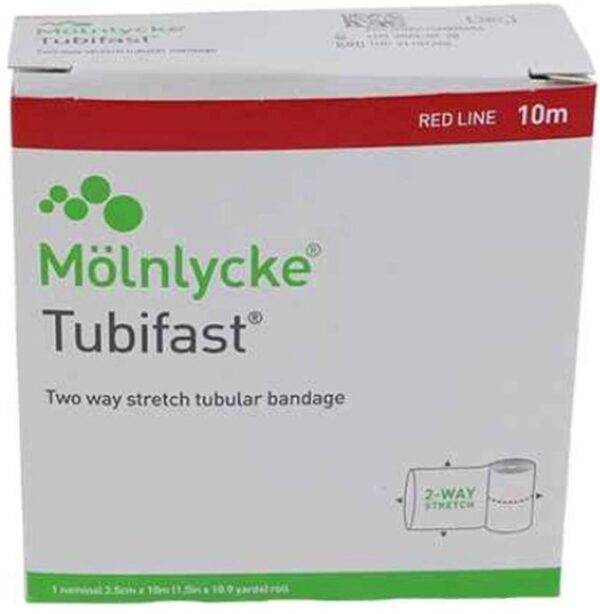 Buisverband Tubifast rood 10mx3,5cm