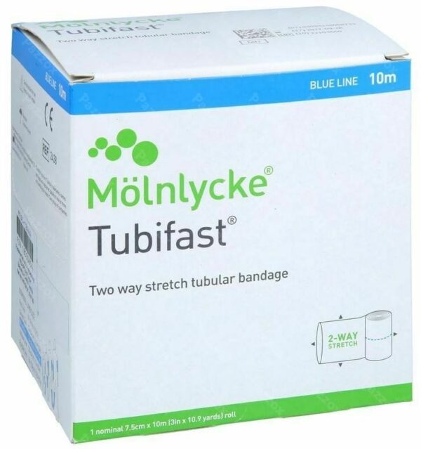 Buisverband Tubifast blauw 10mx7,5cm