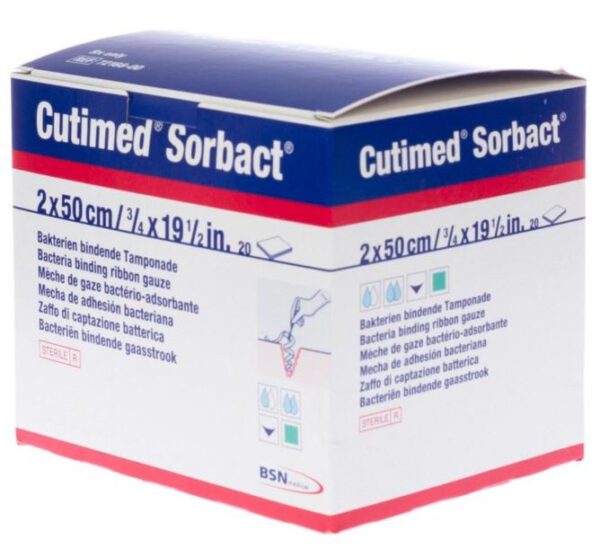 Antibacterieel gaasstrook Cutimed Sorbact 2x50cm