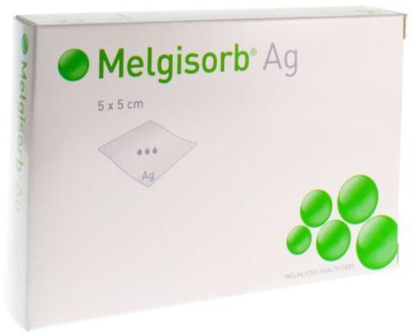 Antimicrobieel verband Melgisorb Ag 5x5cm