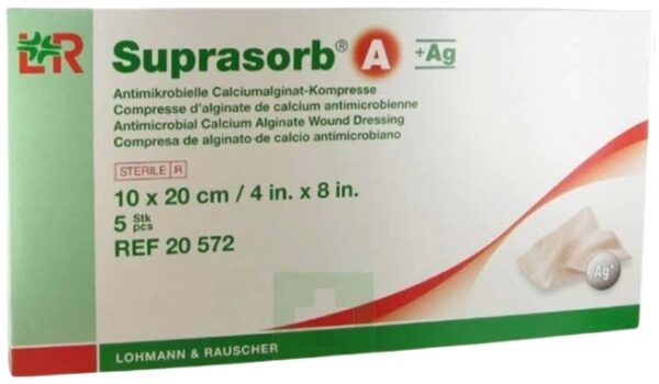 Antimicrobieel verband Suprasorb A +Ag 10x20cm
