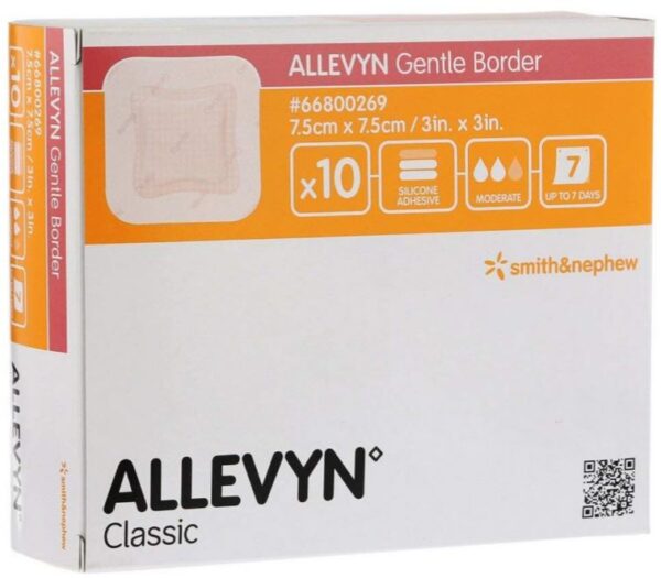 Foamverband ALLEVYN Gentle Border 7,5x7,5cm