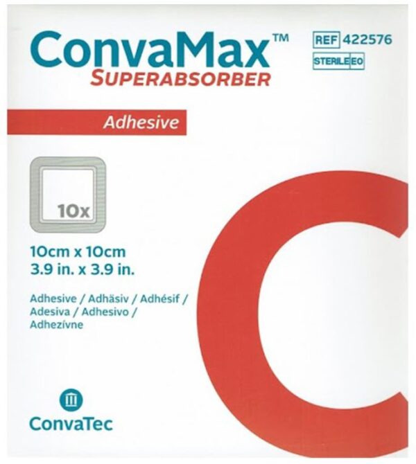 Superabsorberend verband ConvaMax Adhesive 10x10cm