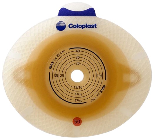 Huidplak SenSura Click 2-delig beige 60mm 40mm