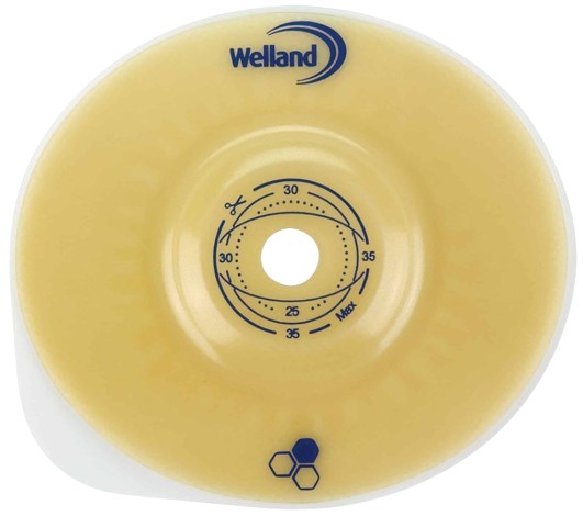 Huidplak Welland Aurum Convex 2-delig beige 45mm 22mm