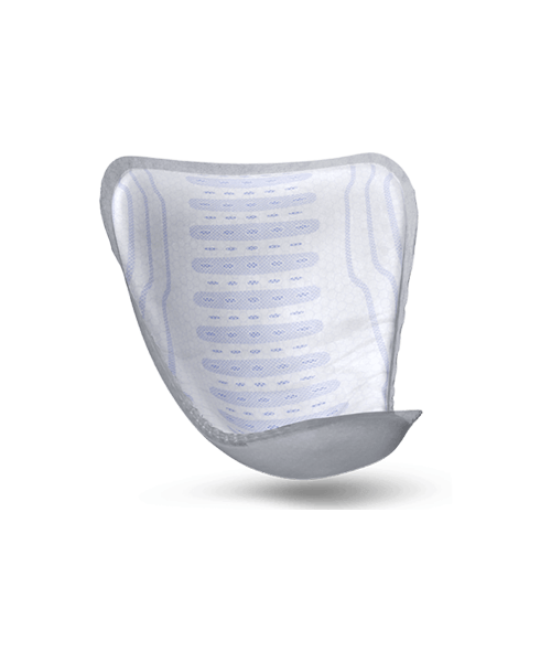 Incontinentie inlegger voor mannen in een driehoekige vorm