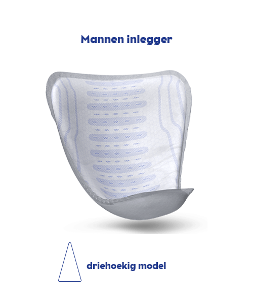 mannen incontinentie inlegger heeft een driehoekig model