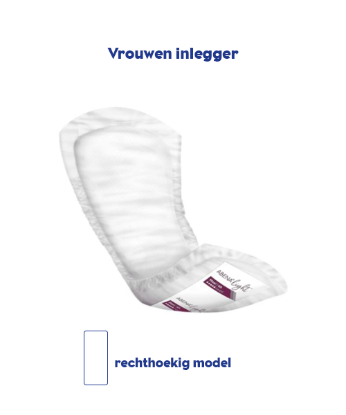 vrouwen inlegger heeft een rekhoekig model en een plakstrip