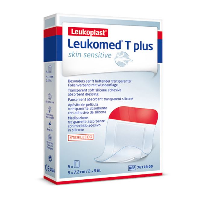 Eilandpleister Leukomed T Plus Skin Sensitive 5x7,2cm