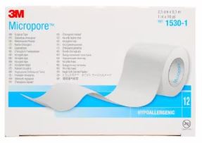 Fixatiepleister Micropore non-woven wit 9,2mx2,5cm - Afbeelding 2
