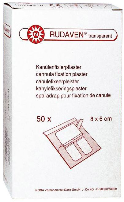 Infuuspleister RUDAVEN-transparant 6x8cm