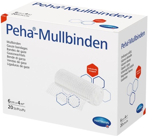 Niet elastisch fixatiewindsel Peha-Mullbinden 4mx6cm