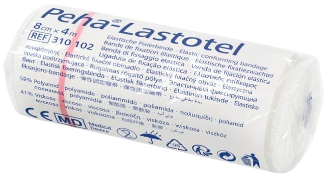 Elastisch fixatiewindsel Peha-Lastotel gecellofaneerd 4mx8cm - Afbeelding 2