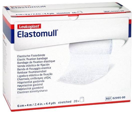 Elastisch fixatiewindsel Leukoplast Elastomull gecel 4mx6cm