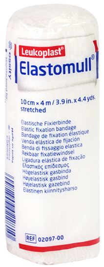 Elastisch fixatiewindsel Leukoplast Elastomull gecel 4mx10cm - Afbeelding 2