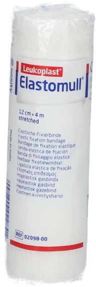 Elastisch fixatiewindsel Leukoplast Elastomull gecel 4mx12cm - Afbeelding 2