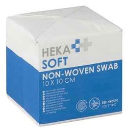 Non-woven kompres HEKA Soft 4-laags 10x10cm