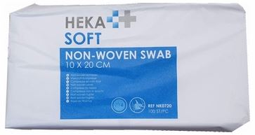Non-woven kompres HEKA Soft 4-laags 10x20cm