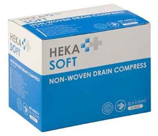 Non-woven splitkompres HEKA Soft 4-laags 10x10cm