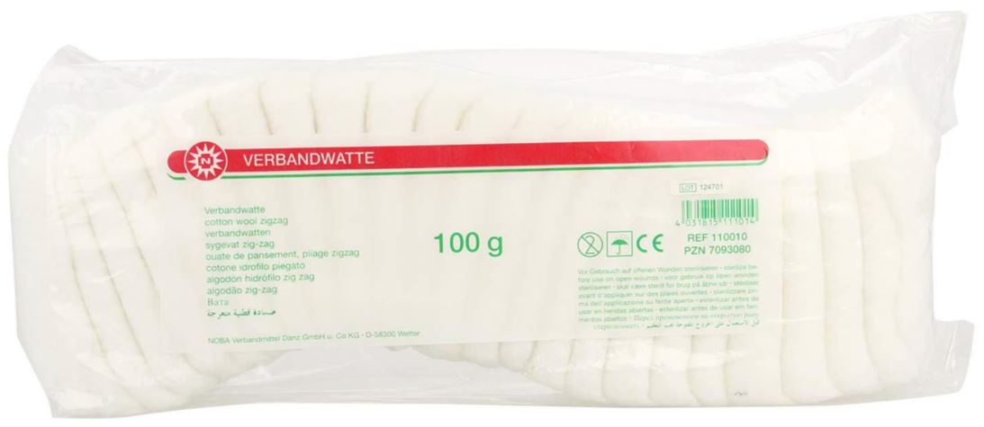 Verbandwatten NOBA Zigzag 100g