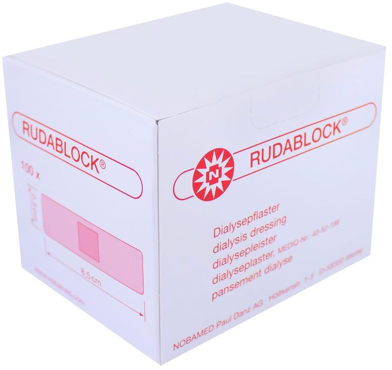 Dialysepleister RUDABLOCK wit 2,5x8,5cm