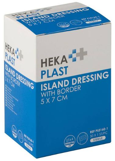 Eilandpleister HEKA Plast non-woven 5x7cm