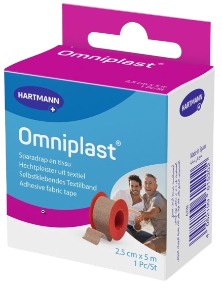 Fixatiepleister Omniplast textiel 5mx2,5cm - Afbeelding 2