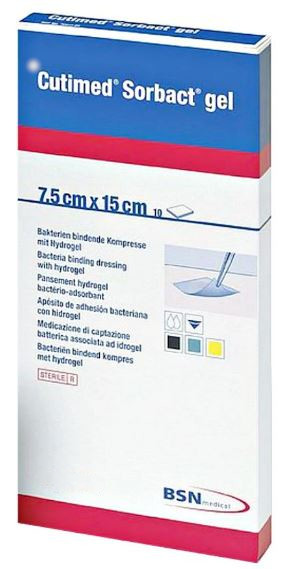 Antibacterieel verband Cutimed Sorbact Gel 7,5x15cm