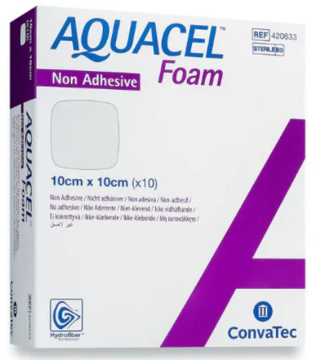 Foamverband AQUACEL Foam Non-Adhesive 10x10cm