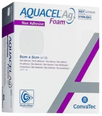 Foamverband AQUACEL Ag Foam Non-Adhesive 5x5cm