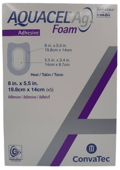 Foamverband AQUACEL Ag Foam Adhesive Hiel 19,8x14cm