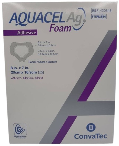 Foamverband AQUACEL Ag Foam Adhesive Sacreaal 20x16,9cm