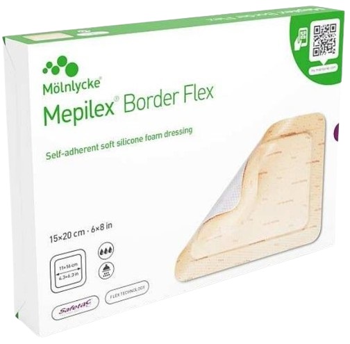 Siliconen foamverband Mepilex Border Flex 15x20cm