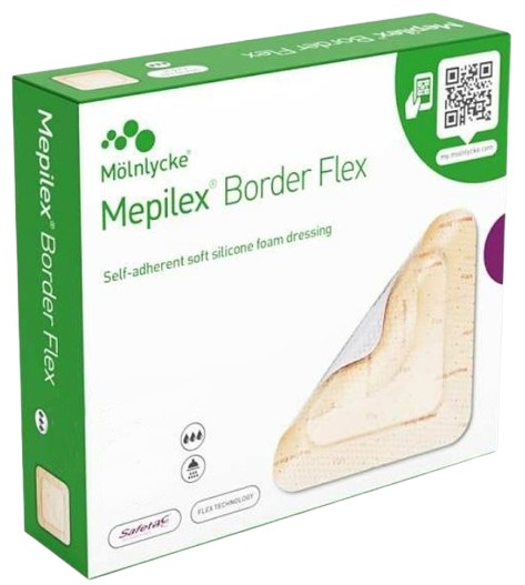Siliconen foamverband Mepilex Border Flex 12,5x12,5cm
