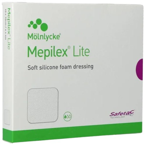 Siliconen foamverband Mepilex Lite 6x8,5cm