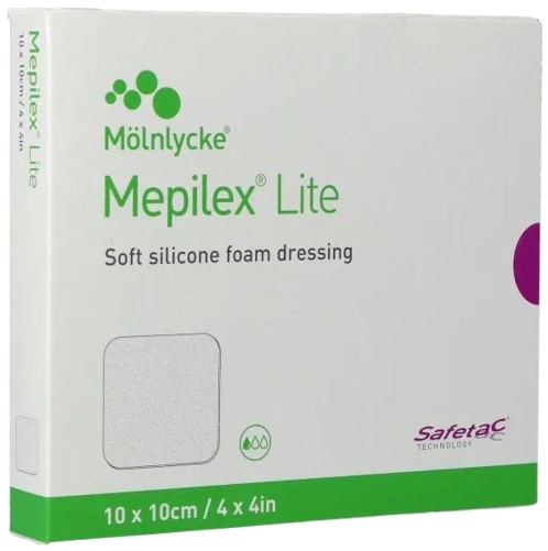 Siliconen foamverband Mepilex Lite 10x10cm