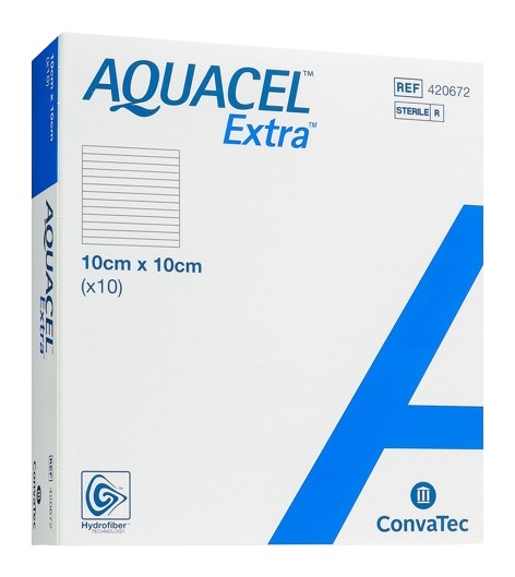 Hydrofiber verband AQUACEL Extra 10x10cm