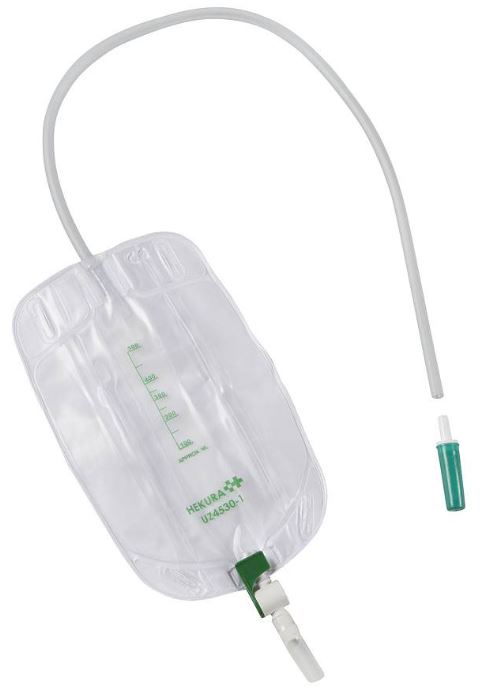 Urinebeenzak HEKURA Soft 500ml 60cm hefboomkraan - Afbeelding 2