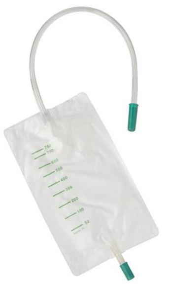 Urinebeenzak HEKURA 750ml 45cm trekkraan