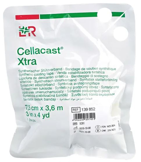 Gipsverband Cellacast Xtra crème 3,6mx7,5cm - Afbeelding 2