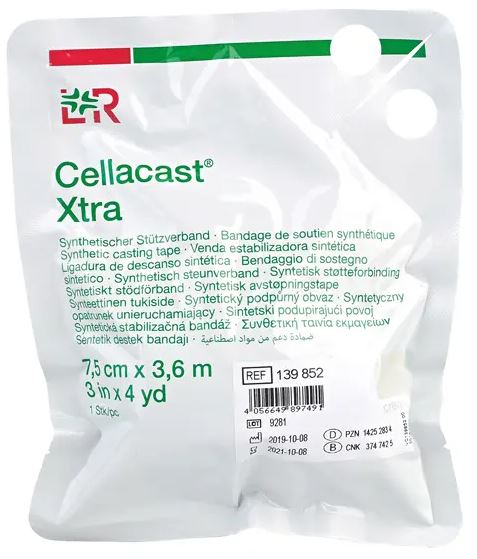 Gipsverband Cellacast Xtra crème 3,6mx10cm - Afbeelding 2