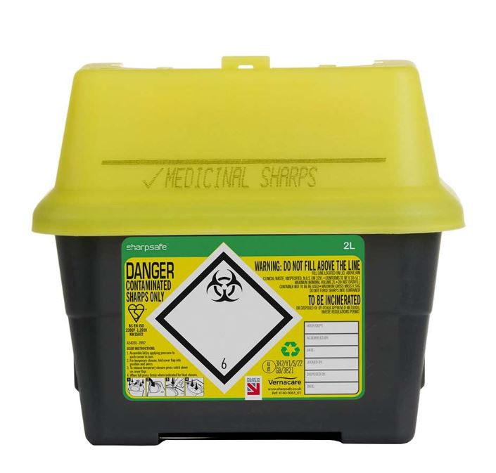 Naaldcontainer Sharpsafe 5e generatie 2L